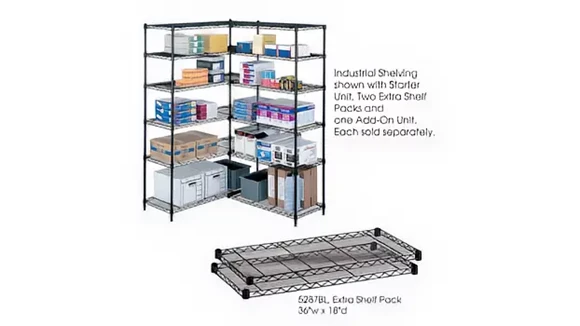 Shelving Unit 36in W x 18in D x 2in H Set of 2