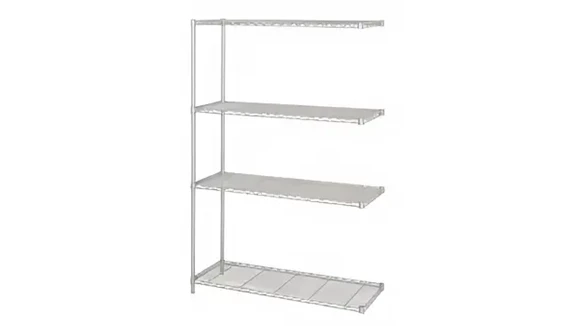 Industrial Add-On Unit 48in W x 18in D x 72in H with Welded Wire Construction