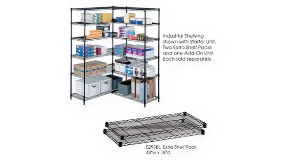 Shelving Unit 48in W x 18in D x 2in H Set of 2