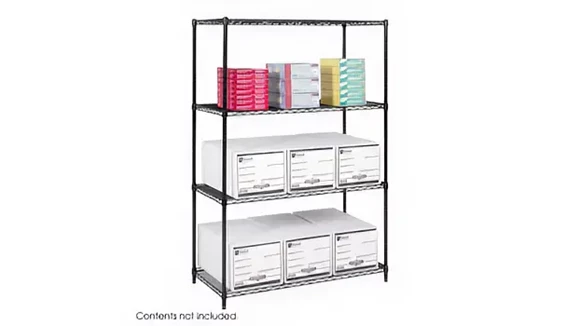 Wire Shelving 48in W x 24in D x 72in H with Welded Construction