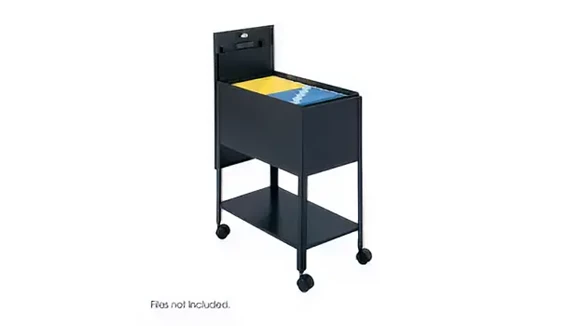 Mobile File Cabinet 14in W x 25in D x 28in H with Lockable