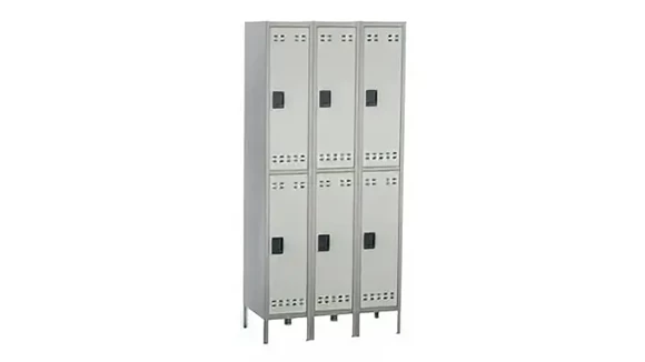 Bank of 3 Double Locker 36in W x 18in D x 78in H