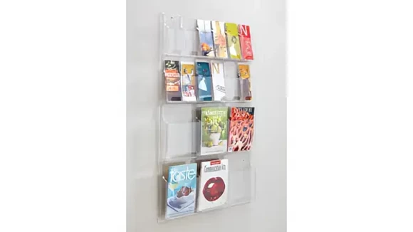 Literature Organizer 30in W x 2in D x 45in H with Wall Mountable