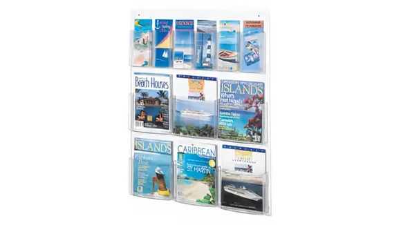 Literature Organizer 30in W x 3in D x 36in H
