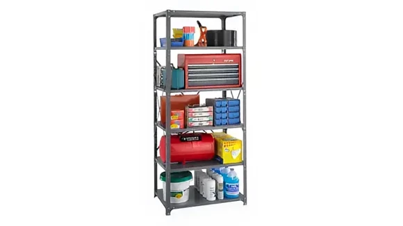 Industrial Steel Shelving 36in W x 24in D x 85in H with Total of 6 Shelves
