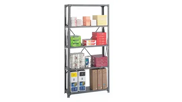 Shelving Unit 36in W x 12in D x 75in H with Total of 5 Shelves