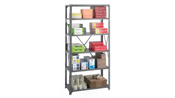 Shelving Unit 36in W x 18in D x 75in H with Total of 6 Shelves