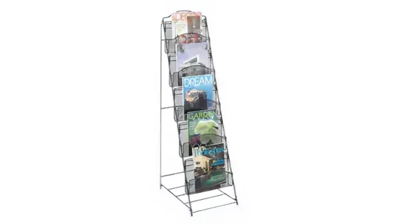 Literature Organizer 13in W x 19in D x 46in H with Steel Mesh Construction