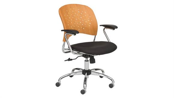 Task Chair Round Plastic Wood Back
