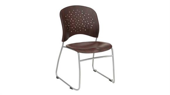 Guest Chair Round Plastic Wood Back (Qty. 2)