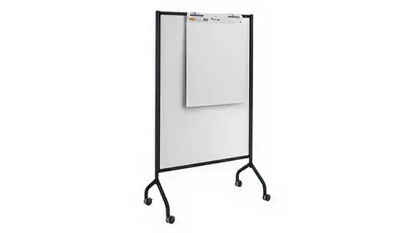 Mobile Whiteboard 42in W x 22in D x 72in H with Full Magnetic Double