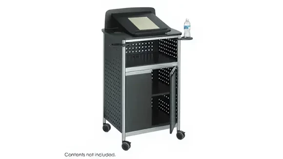 Lectern 24in W x 18in D x 49in H with 2 Swivel Cup Holders