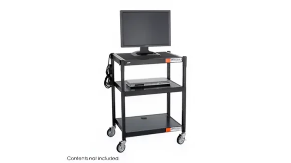 Utility Cart 24in W x 18in D x 36in H with Outlet UL Approved Mini