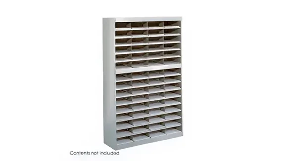Mail Sorter 38in W x 13in D x 60in H with Strong Steel Frame