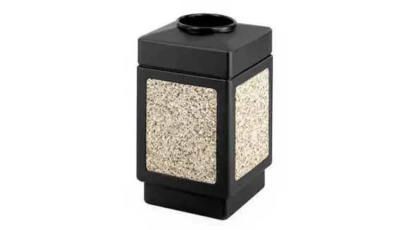 Trash Can 18in W x 18in D x 32in H with Molded