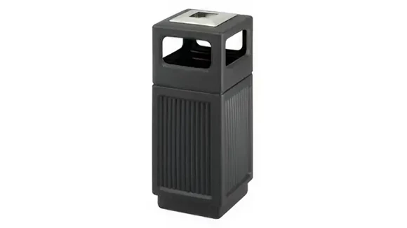 Trash Can 14in W x 14in D x 33in H with Fluted Panel Design