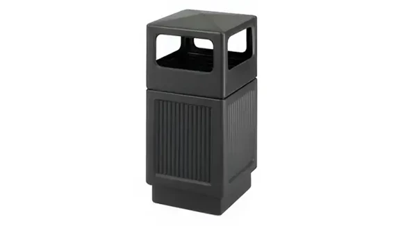 Trash Can 18in W x 18in D x 39in H with 38 Gallon Receptacle