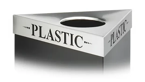 Trash Can 20in W x 20in D x 3in H with Recycling Receptacle Lid