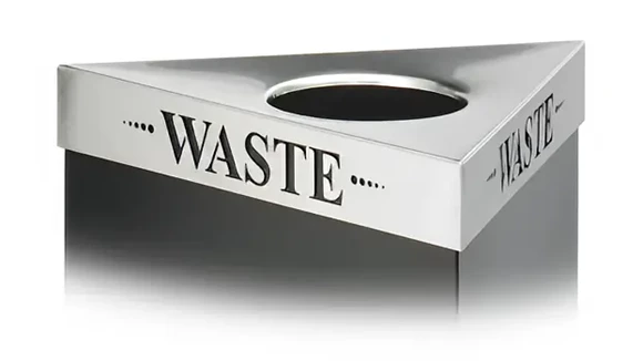 Trash Can 20in W x 20in D x 3in H with Recycling Receptacle Lid