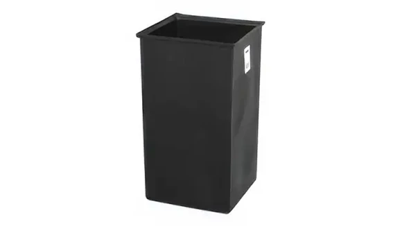 Trash Can 17in W x 17in D x 27in H with Rigid Plastic Waste Receptacle Liner
