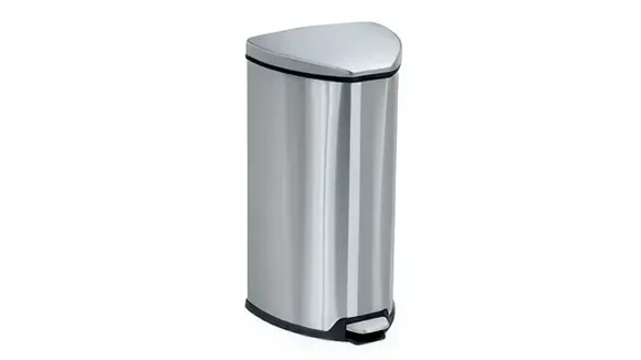 Trash Can 15in W x 14in D x 20in H with Stainless Steel