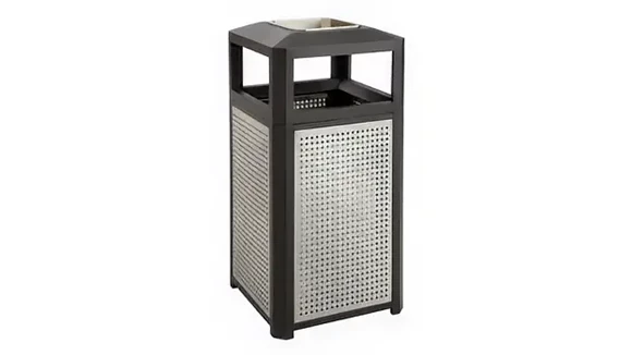 Trash Can 21in W x 21in D x 41in H with 38 Gallon Capacity