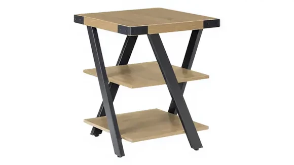 End Table 20in W x 20in D with Three Shelves