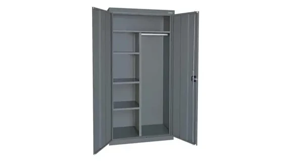 Combination Cabinet 46in W x 24in D x 72in H with Three Adjustable Side Shelves