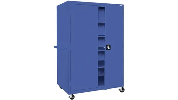 Mobile Storage Cabinet 36in W x 24in D x 78in H with Patented Heavy Duty Caster Base