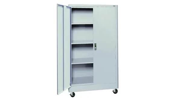 Mobile Storage Cabinet 46in W x 24in D x 78in H with Patented Heavy Duty Caster Base