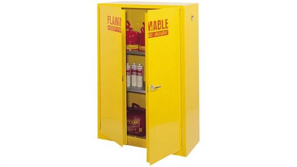 43in W x 18in D x 65in H  Flammable Safety Cabinet