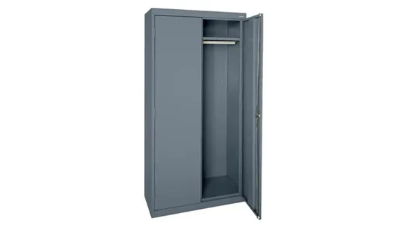 Wardrobe Cabinet 46in W x 24in D x 72in H with 3 Point Recessed Locking Handle