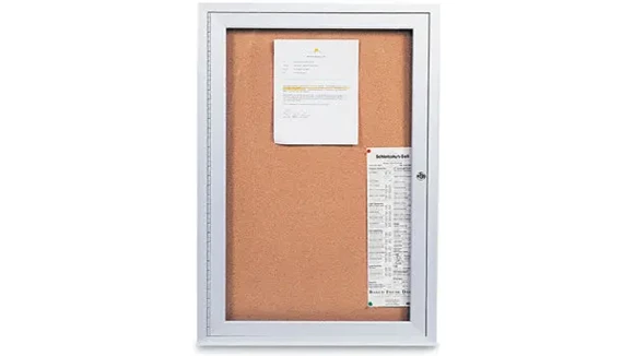 Bulletin Board 36in W x 2in D x 36in H with Display Important Messages Indoors