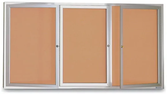 Bulletin Board 72in W x 2in D x 48in H with Display Important Messages Indoors