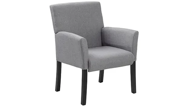Medium Grey Linen Fabric / Black Legs