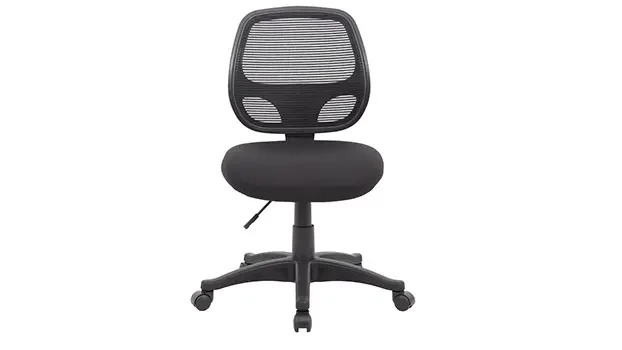 Armless Mesh Task Chair Front View