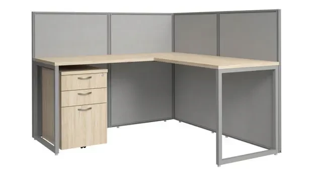 Natural Elm / Gray Fabric Panels