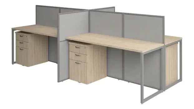 Natural Elm / Gray Fabric Panels