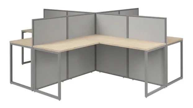 Natural Elm / Gray Fabric Panels