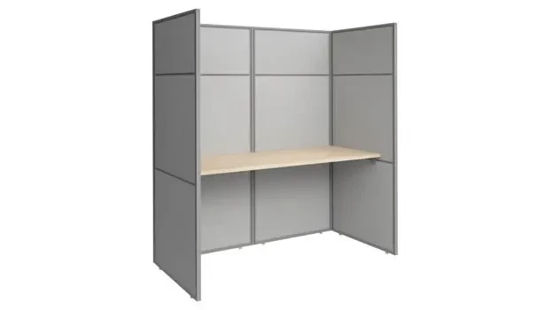 Natural Elm / Gray Fabric Panels