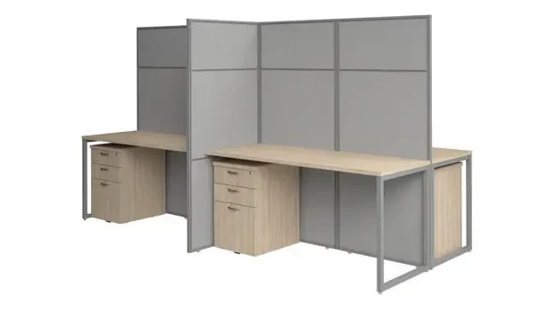 Natural Elm / Gray Fabric Panels