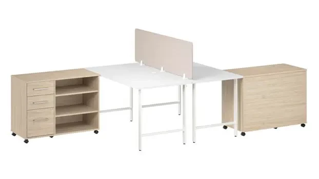 White and Natural Elm