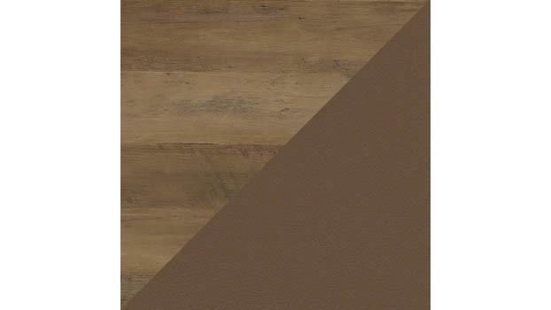 Reclaimed Pine Laminate / Saddle Leather