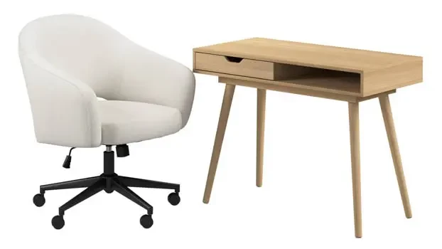 Natural Oak/Light Cream Fabric