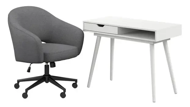 Pure White/Dark Charcoal Fabric