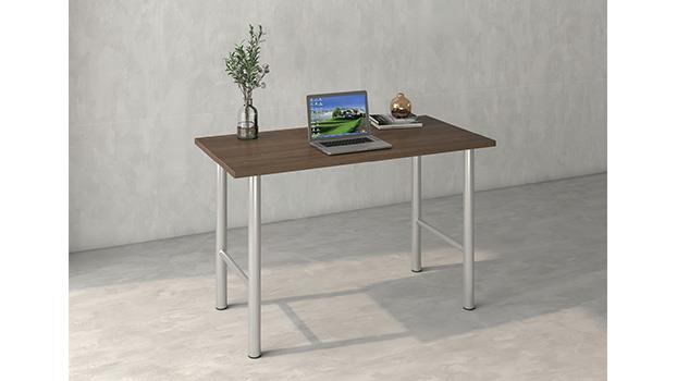 Modern Walnut Top - Silver Legs