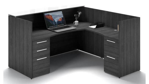 Custom L-Shaped Laminate Desk
