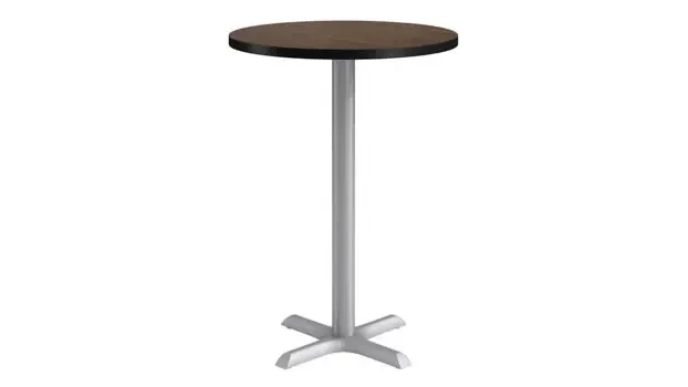 Silver base / Walnut top