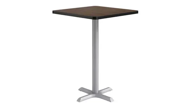 Silver base / Walnut top