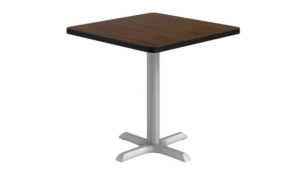 Silver base / Walnut top